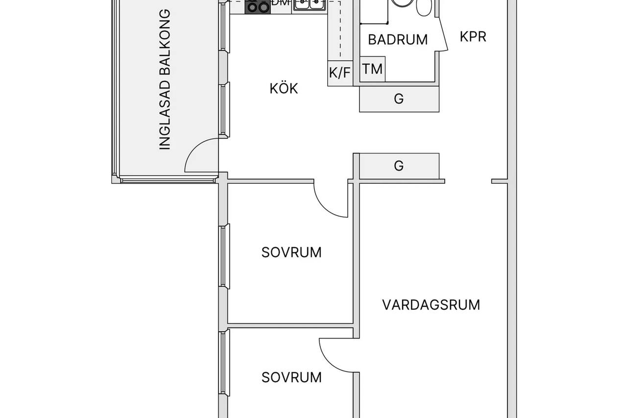 Planritning för Stenkilsgatan 46d