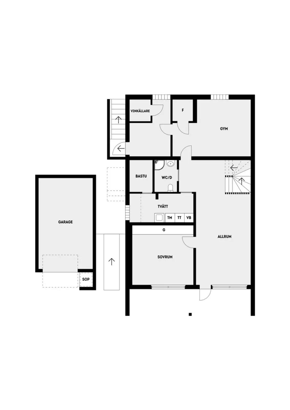 Floor plan for Gästrikevägen 5