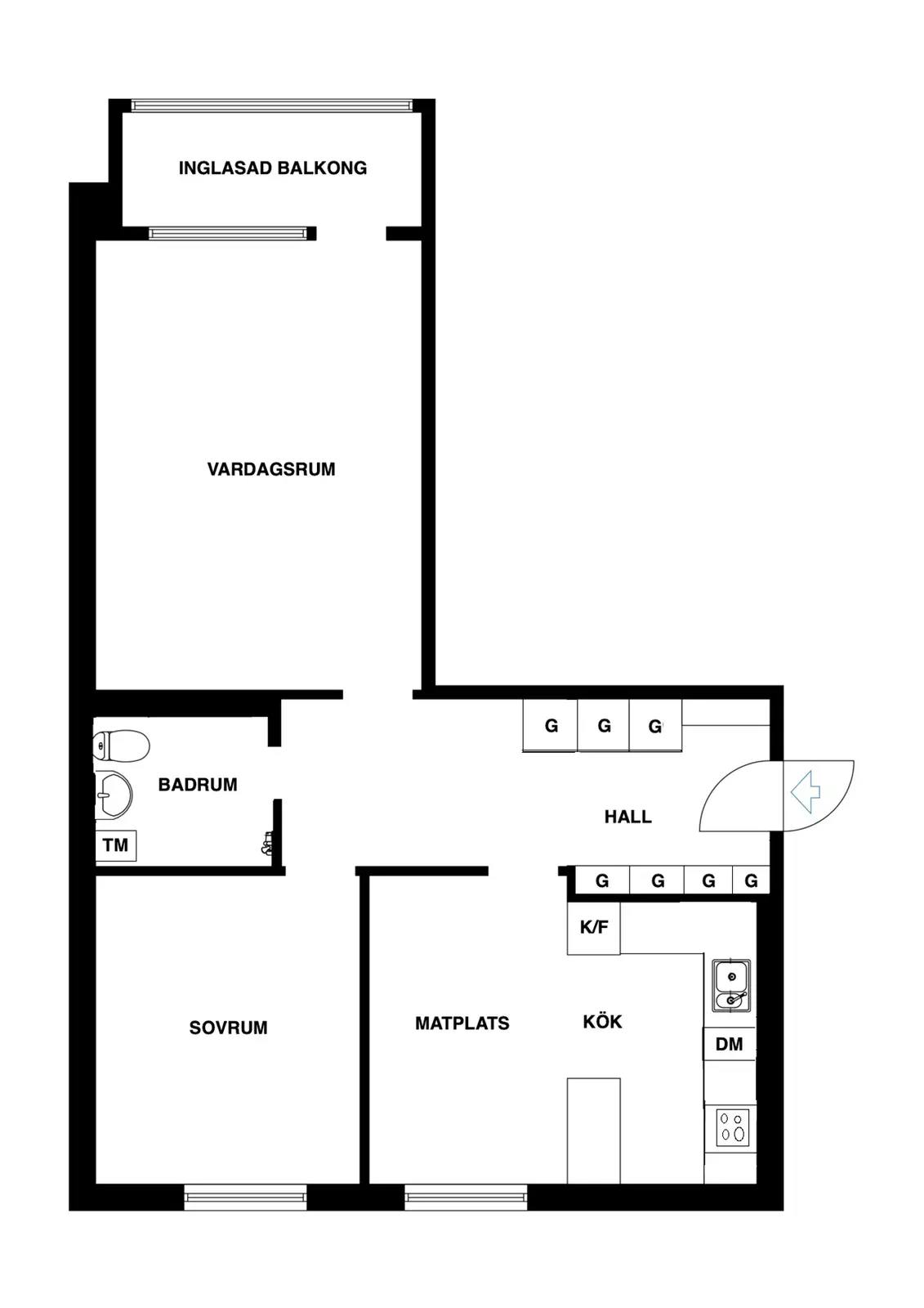 Planritning för Alstigen 16