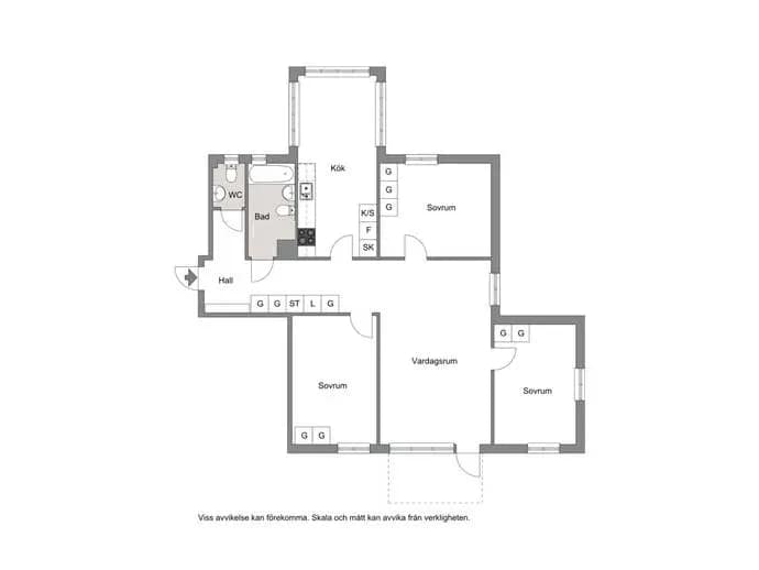 Floor plan for Drakflygargatan 5