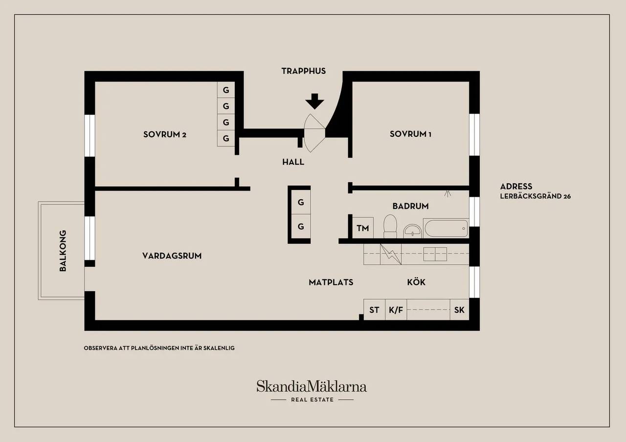 Floor plan for Lerbäcksgränd 26