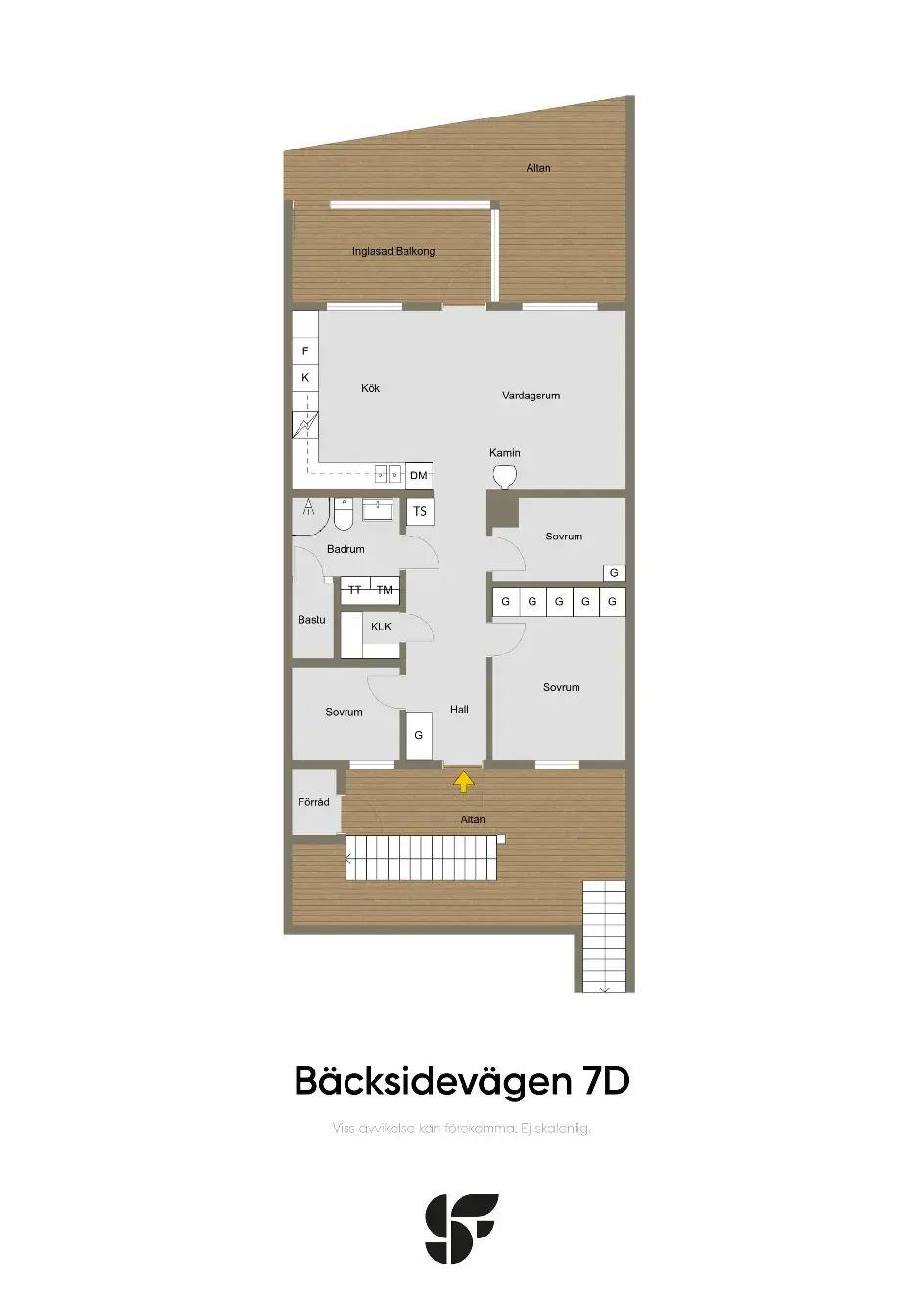 Planritning för Bäcksidevägen