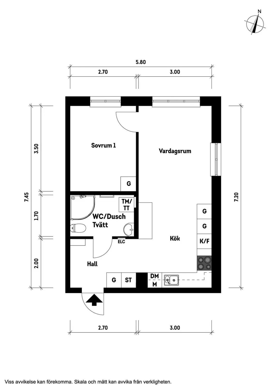 Floor plan for Bunkebergsgatan 9