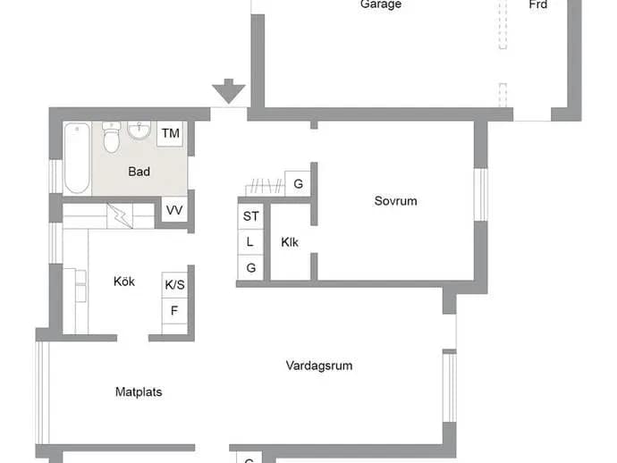 Floor plan for Jakob Ols Väg 16