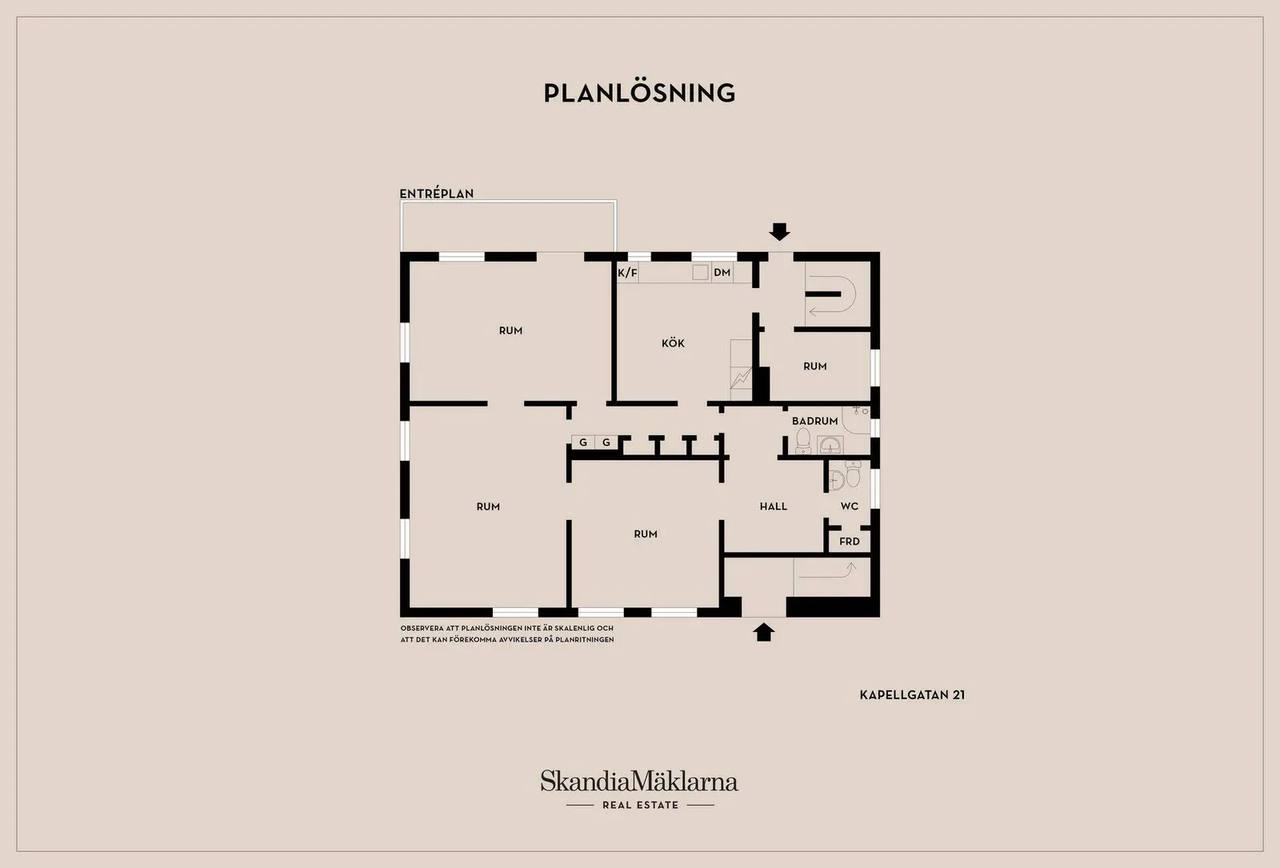 Floor plan for Kapellgatan 21
