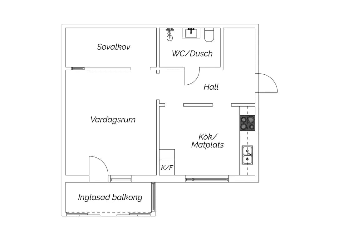 Planritning för Mossgatan 207