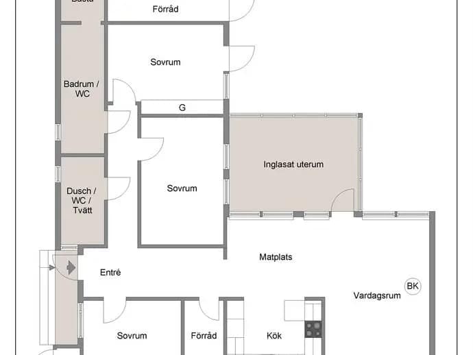 Floor plan for Blomsterkungsvägen 254