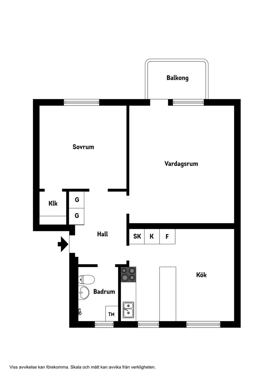 Planritning för Hopslagarevägen 16A