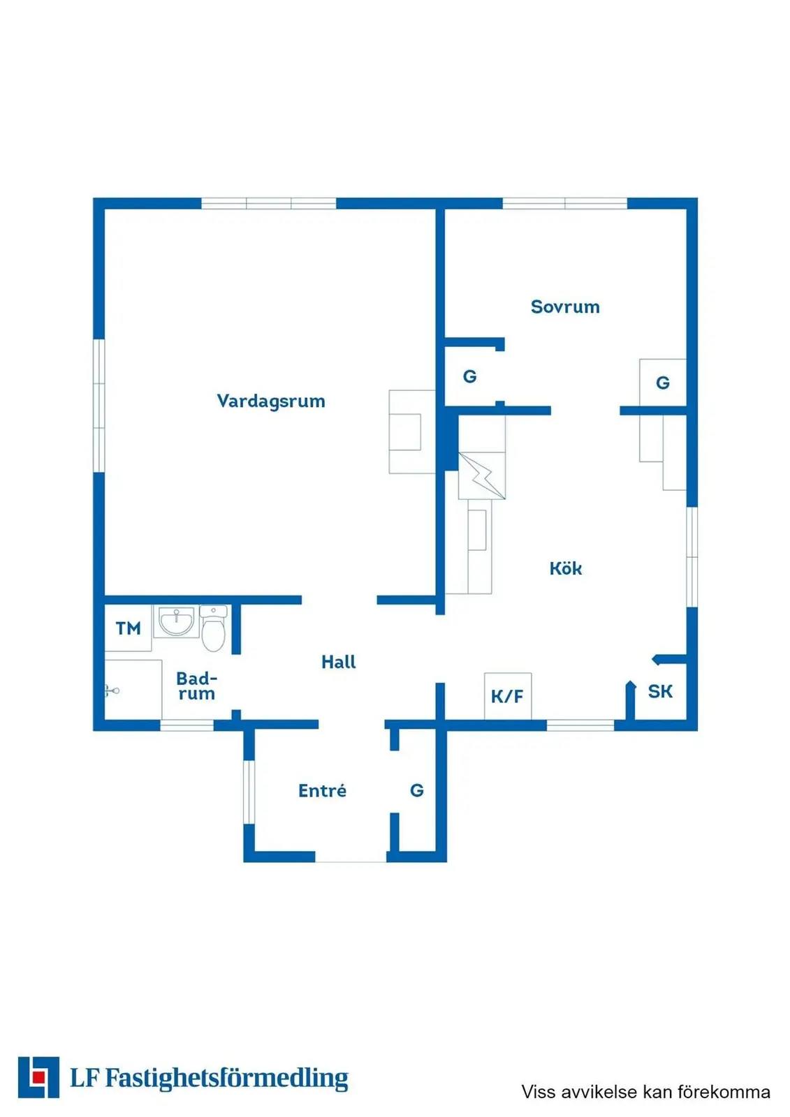 Planritning för Ottsjö Hägravägen 21