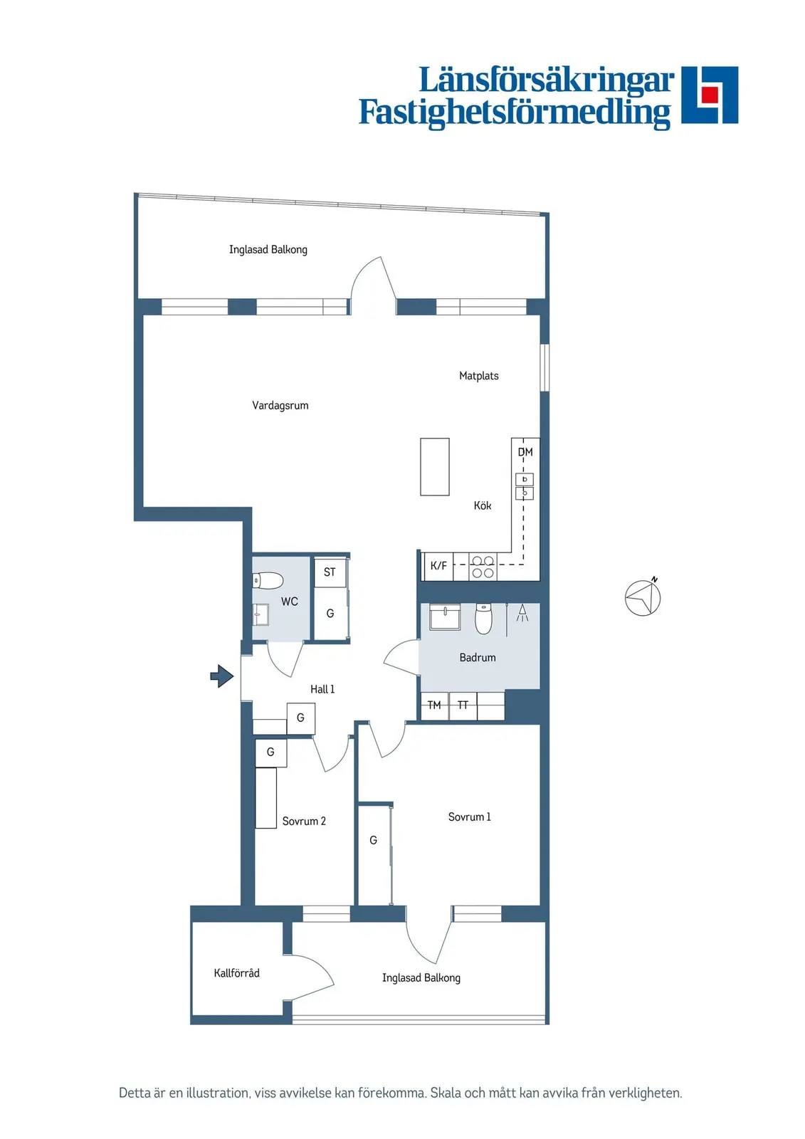 Floor plan for Finnboda Kajväg 12C