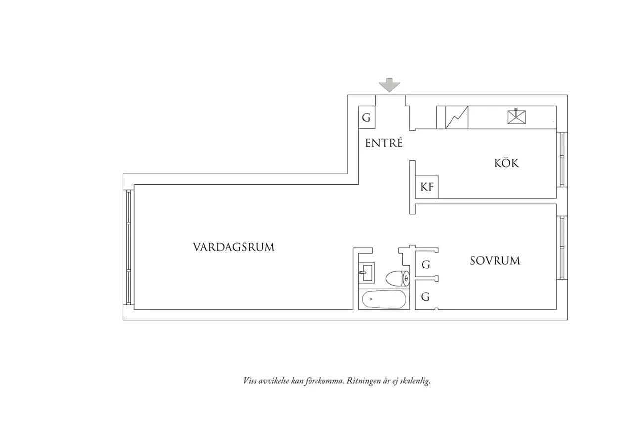 Planritning för Engdahlsgatan 4A