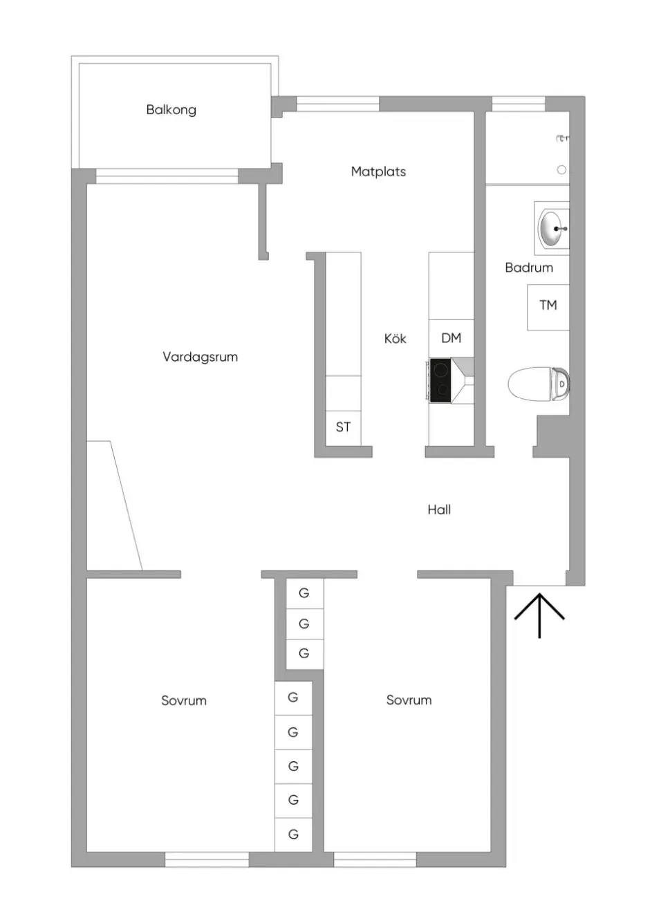 Planritning för Bågskyttegatan