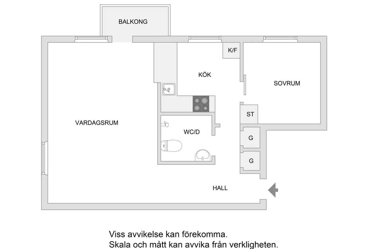 Planritning för Sundbyvägen 14