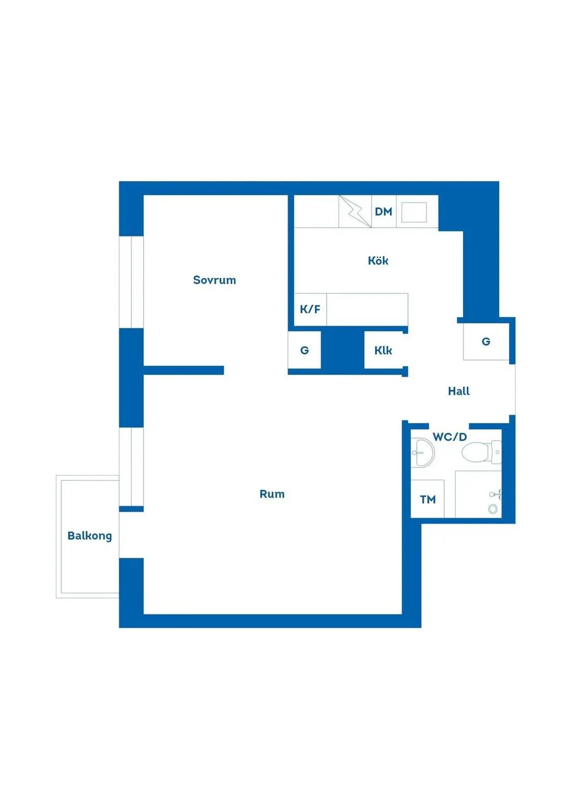 Floor plan for Kaplansgatan 25A