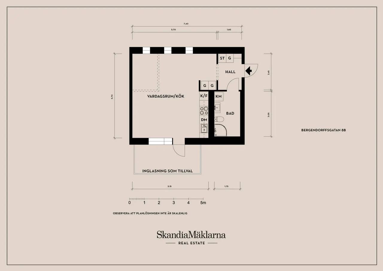 Floor plan for Bergendorffsgatan 8B