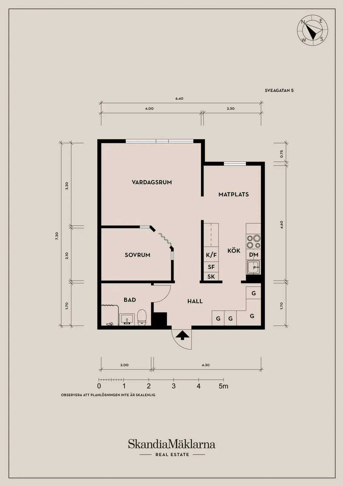 Floor plan for Sveagatan 5