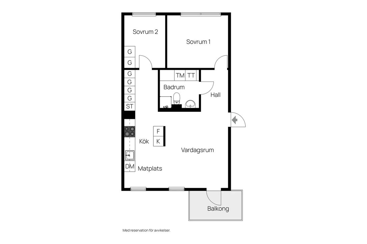Planritning för Starrbäcksgatan 11D, högst upp!
