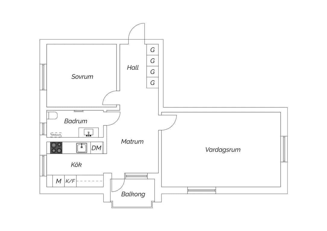 Planritning för Brännavägen 104