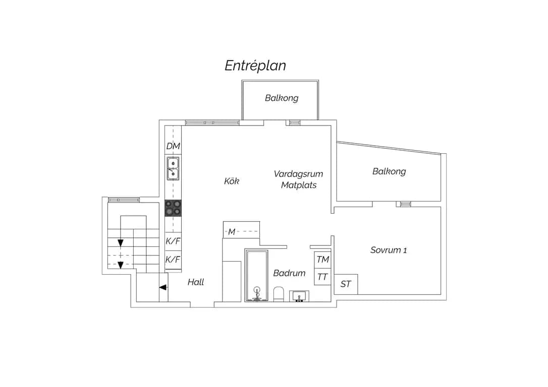 Floor plan for Lövkojsgränd 7