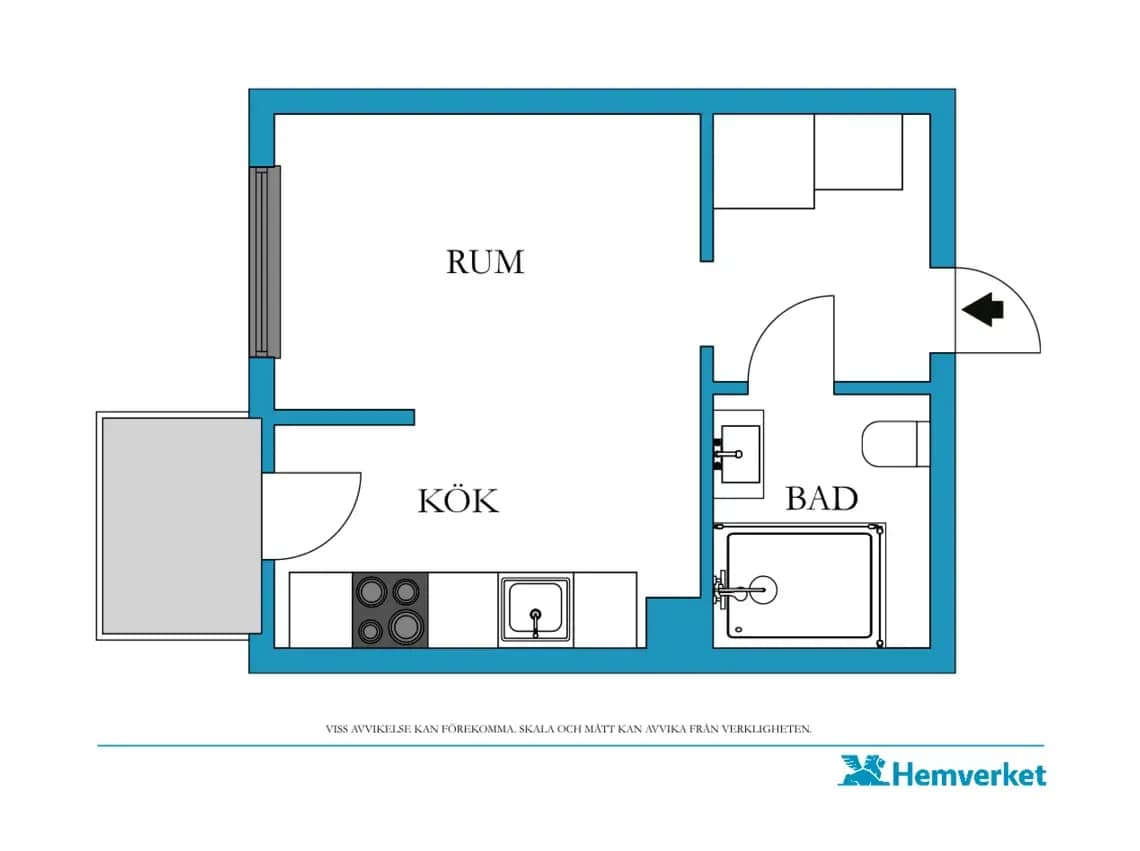 Floor plan for Kungsklippan 14