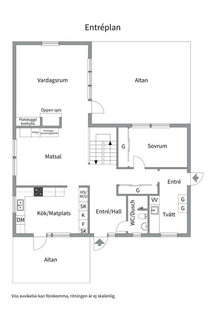 Planritning för Solstigen 18