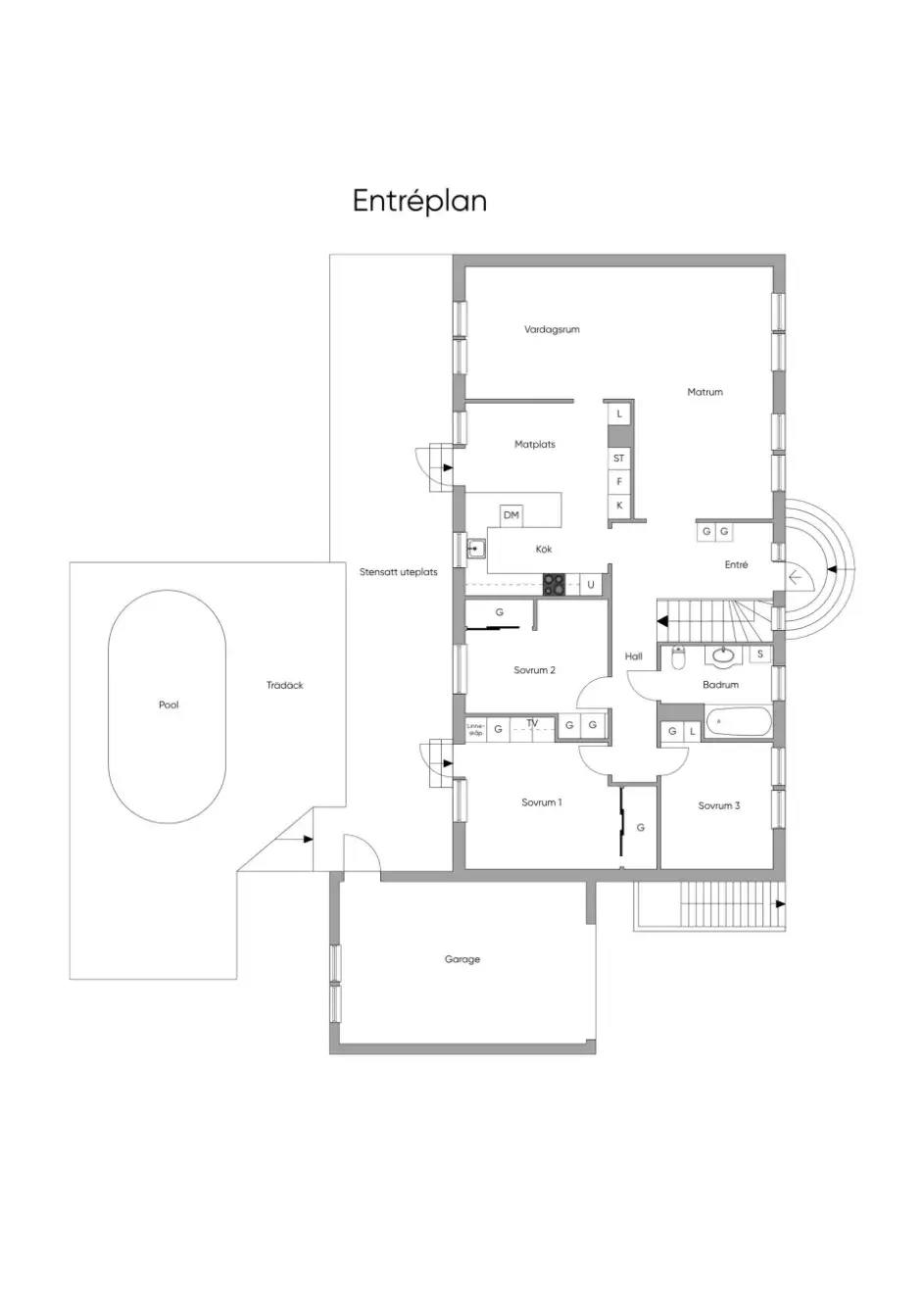 Planritning för Axelvoldsvägen