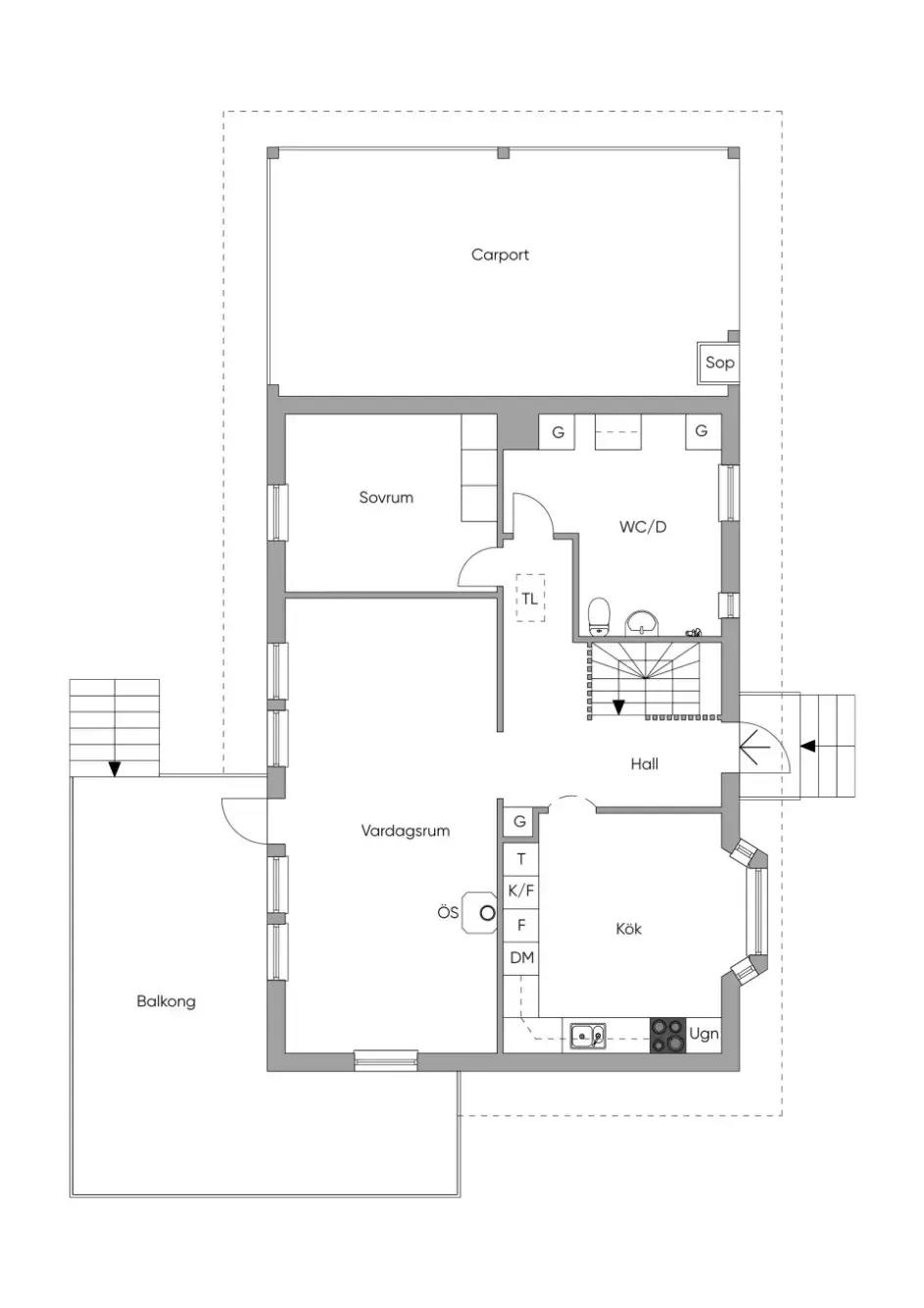Planritning för Drängvägen