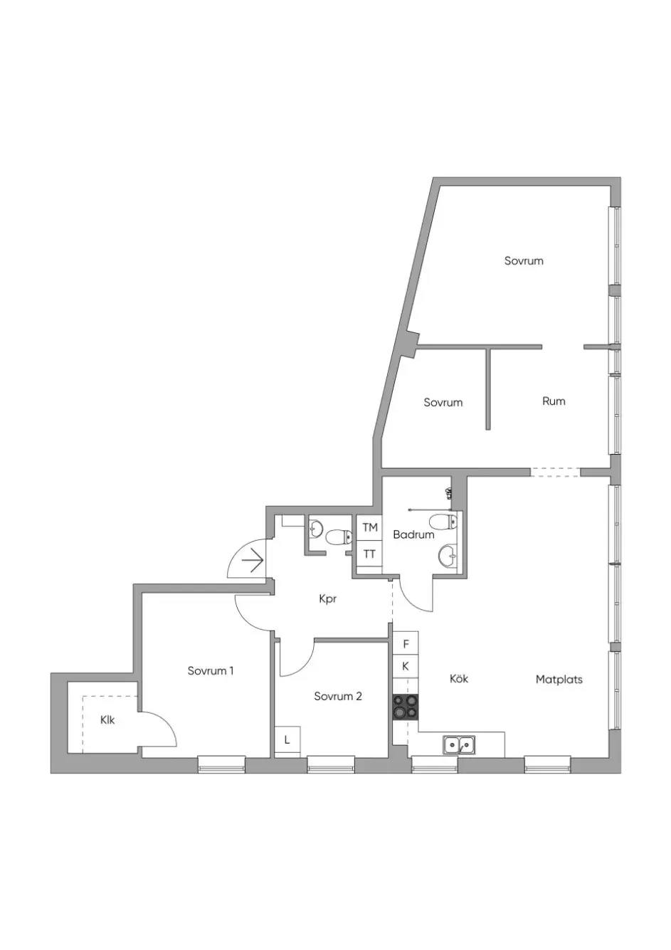 Floor plan for Kavallerivägen