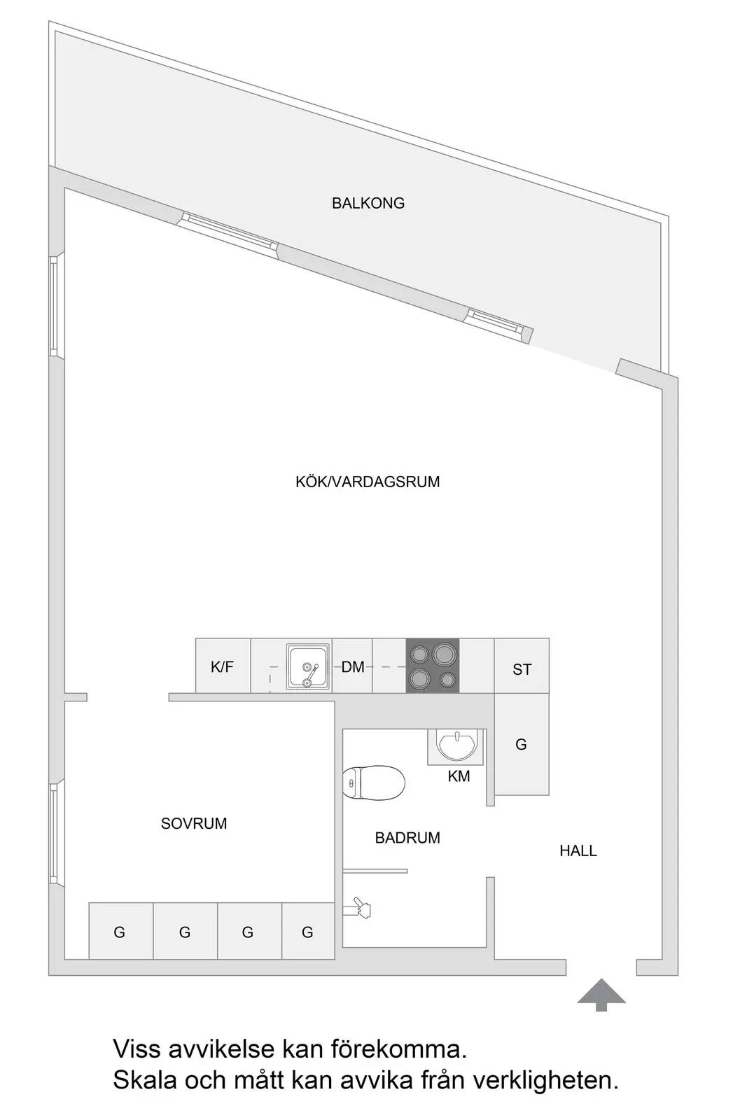 Floor plan for Kratsbodavägen 50c