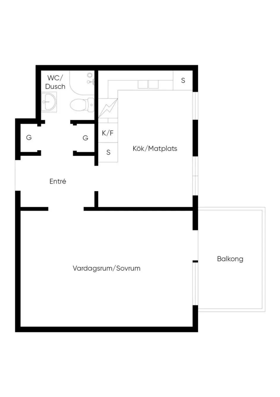 Floor plan for Djupegatan