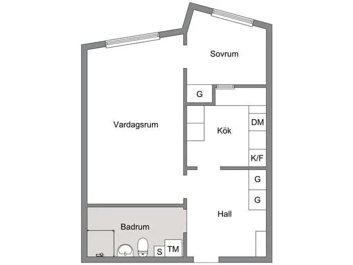 Planritning för Nynäsvägen 375B
