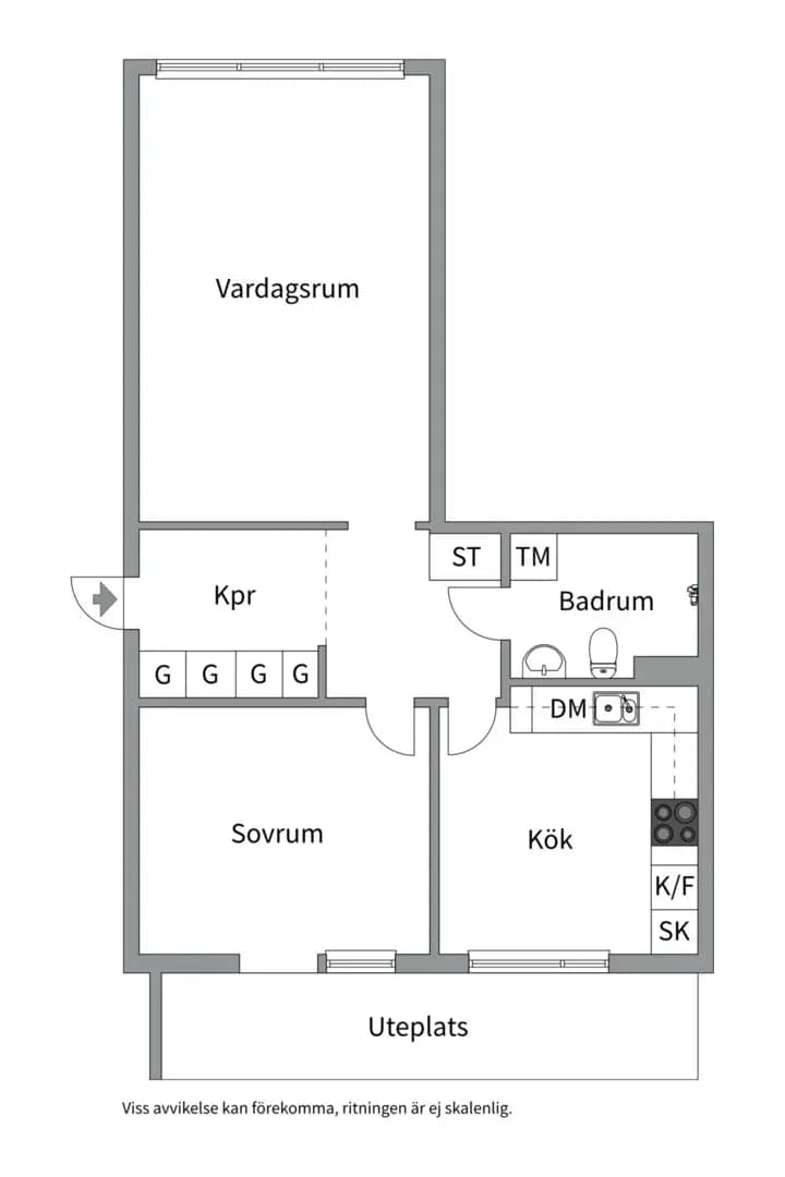 Planritning för Körvelgatan 9B