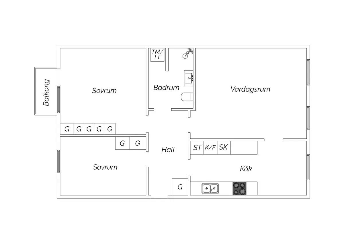 Floor plan for Ringvägen 60