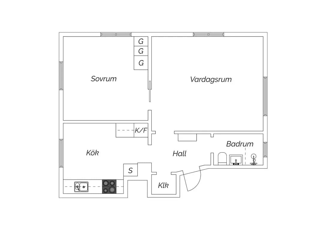 Planritning för Ringvägen 18