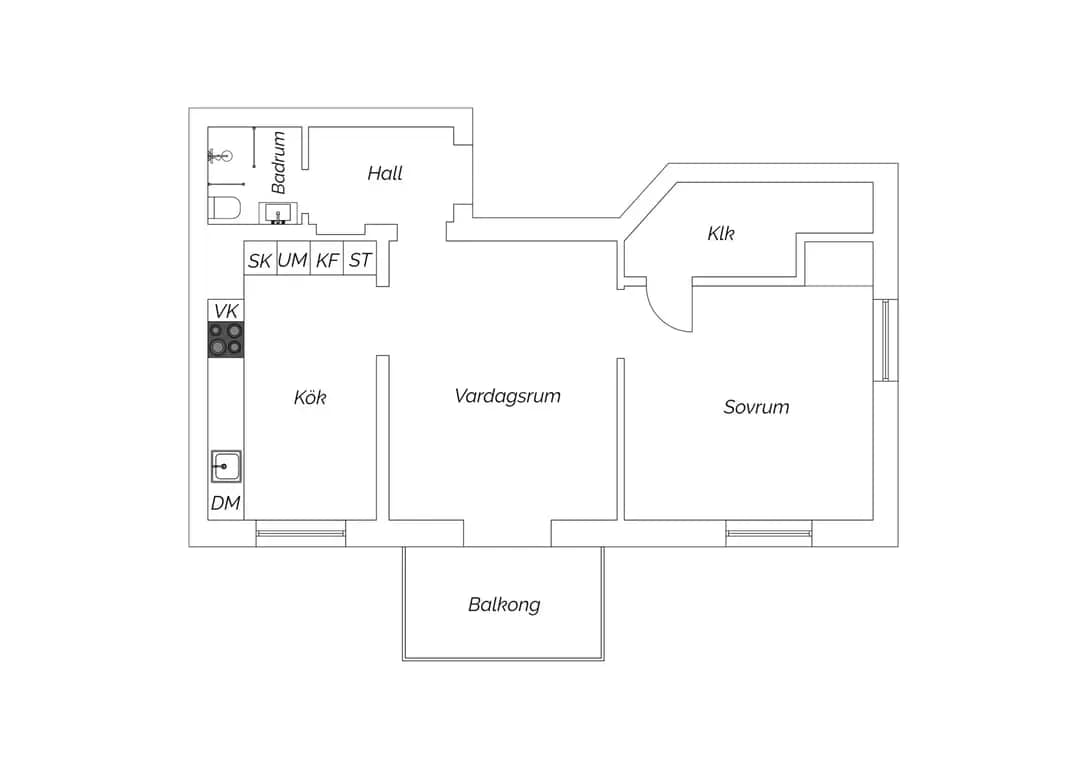 Floor plan for Övre Olskroksgatan 4