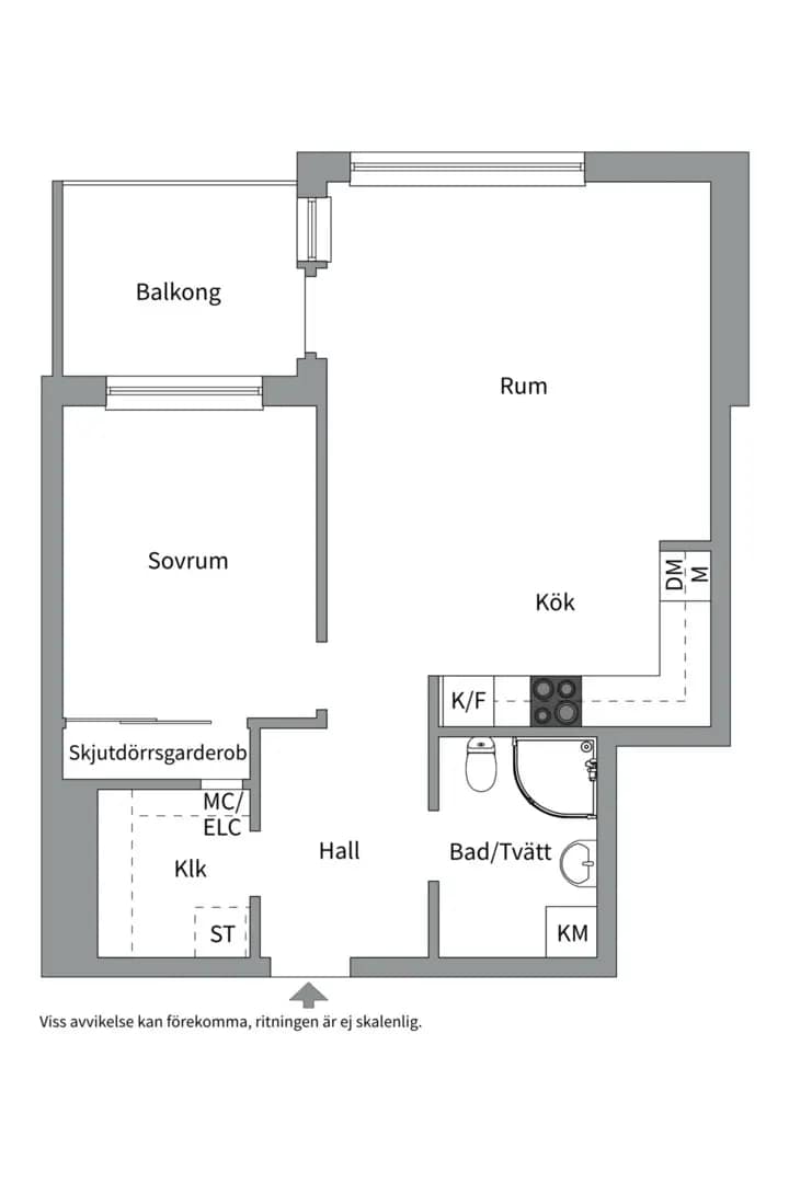 Floor plan for Portalgatan 72