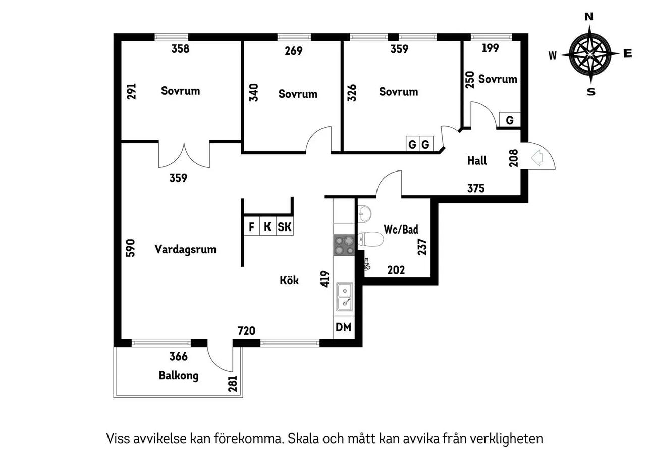 Floor plan for Majrovägen 27