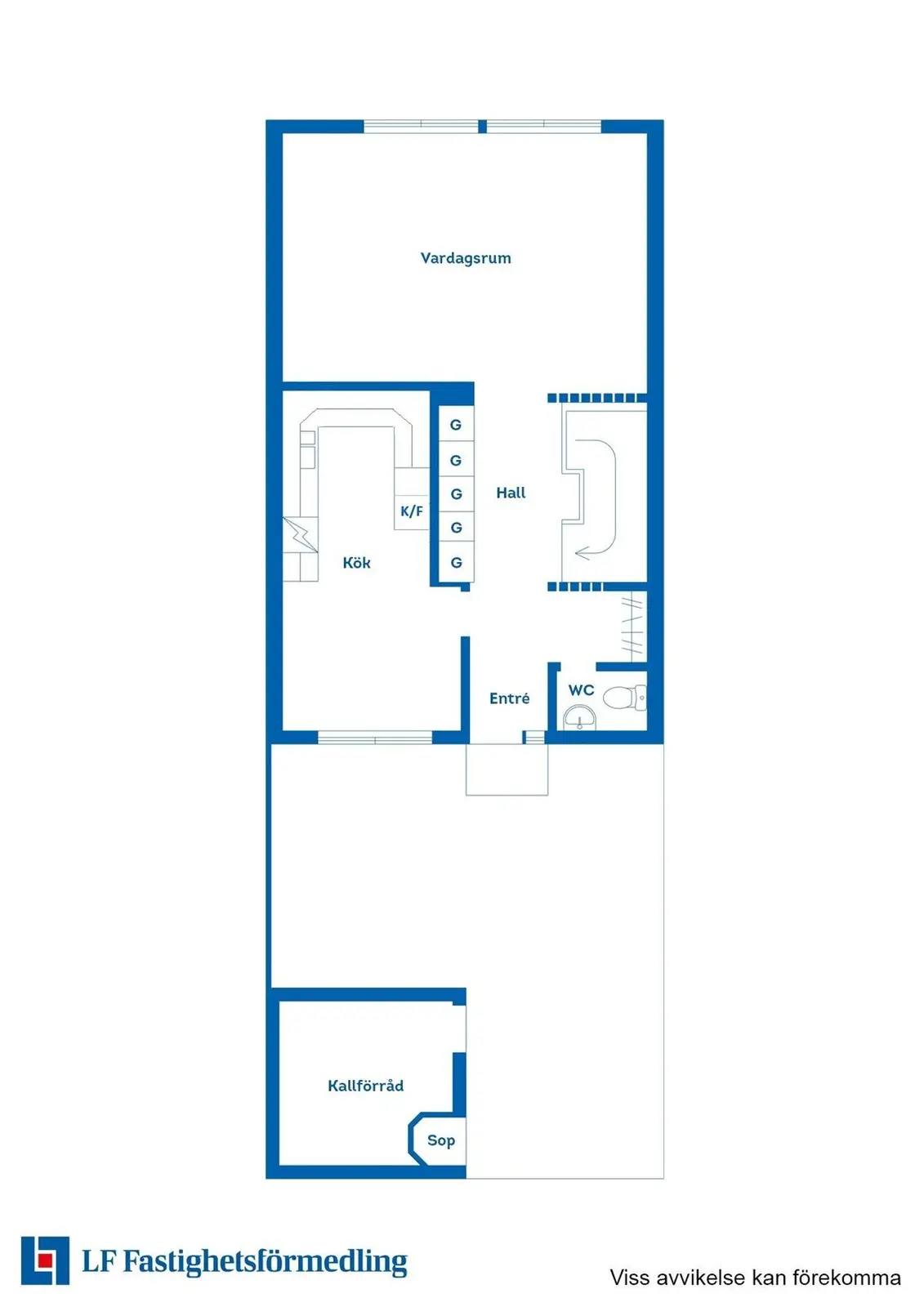 Planritning för Marsvägen 3B