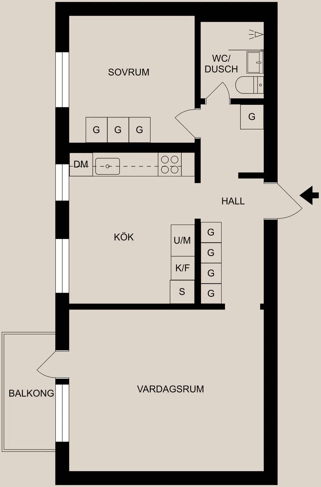 Planritning för Bergslagsgatan 57