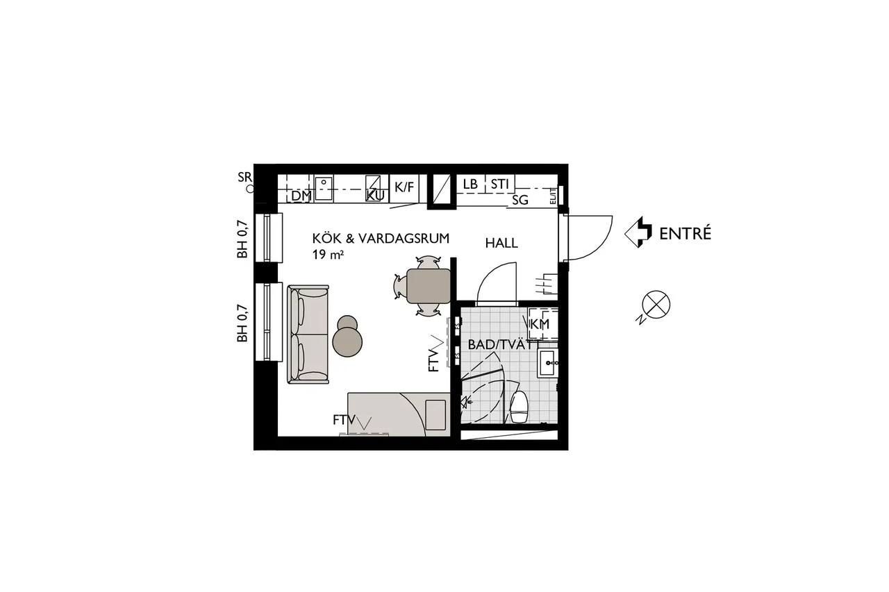 Floor plan for Bratteråsgatan