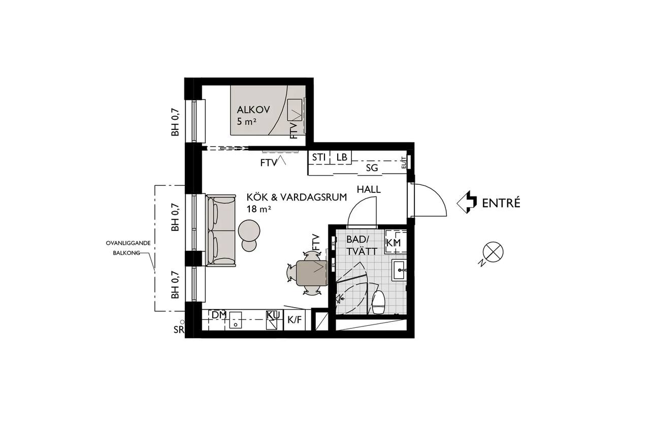 Floor plan for Bratteråsgatan