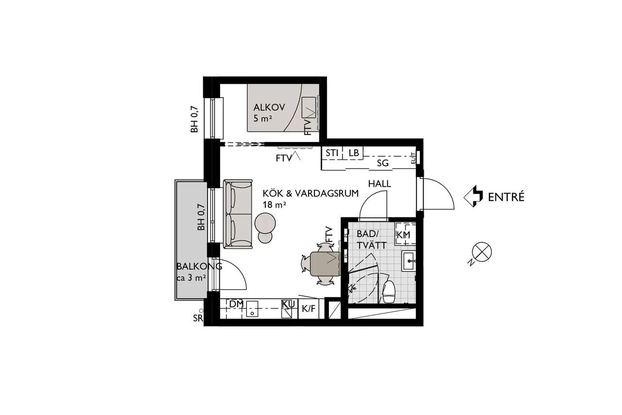 Floor plan for Bratteråsgatan
