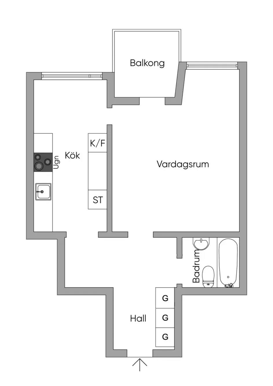 Floor plan for Astrakangatan