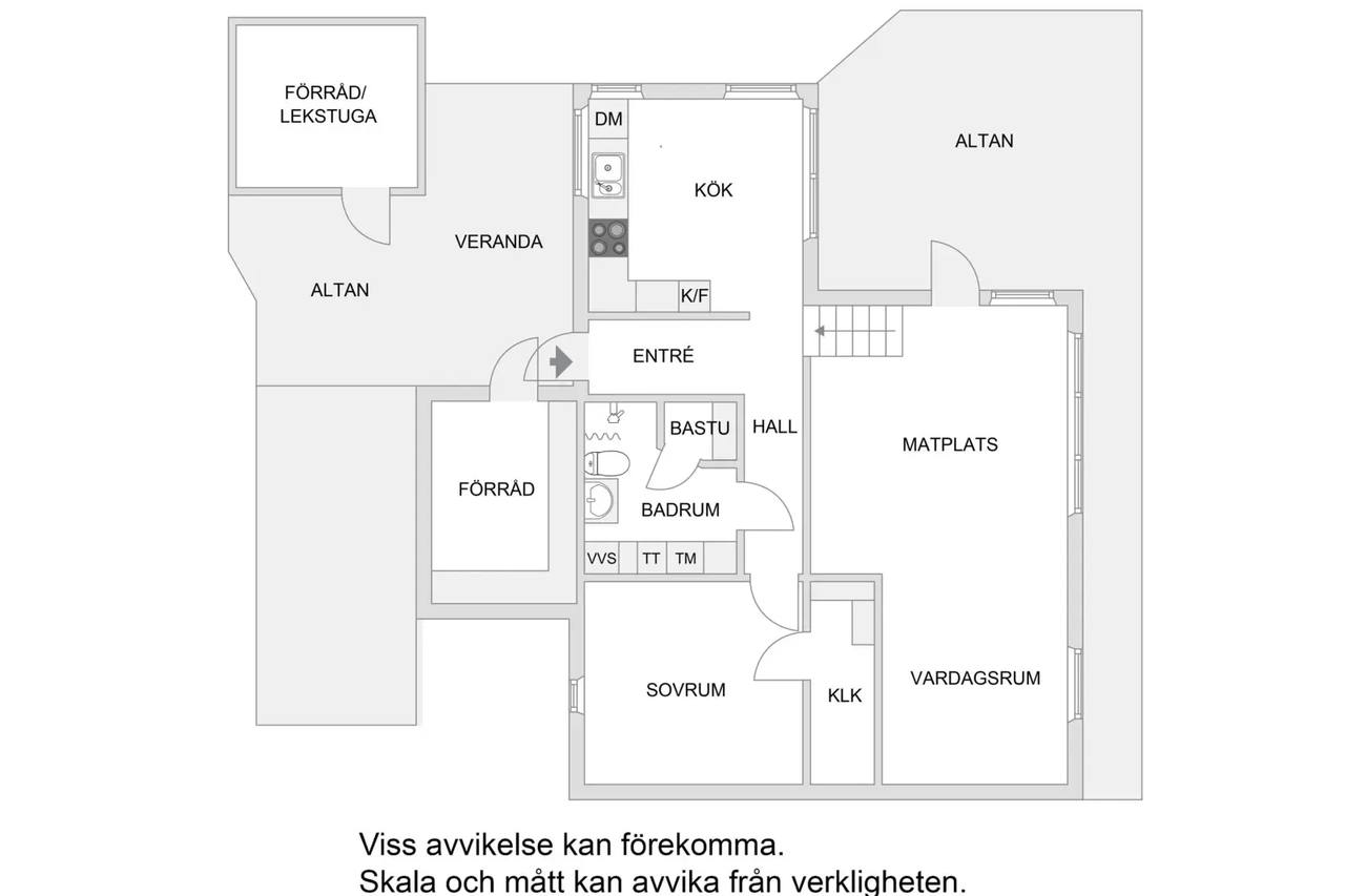 Floor plan for Gammelgårdsvägen 9b