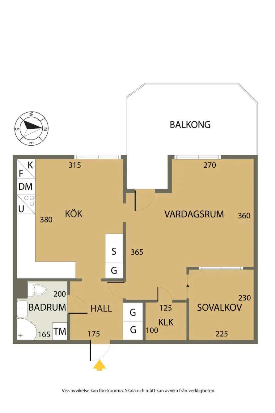 Floor plan for Kämpegatan