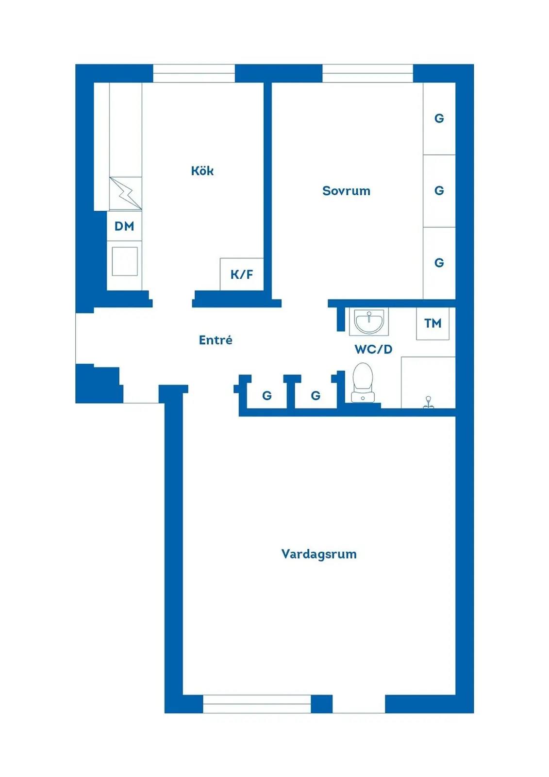 Floor plan for Brändströmsgatan 11B