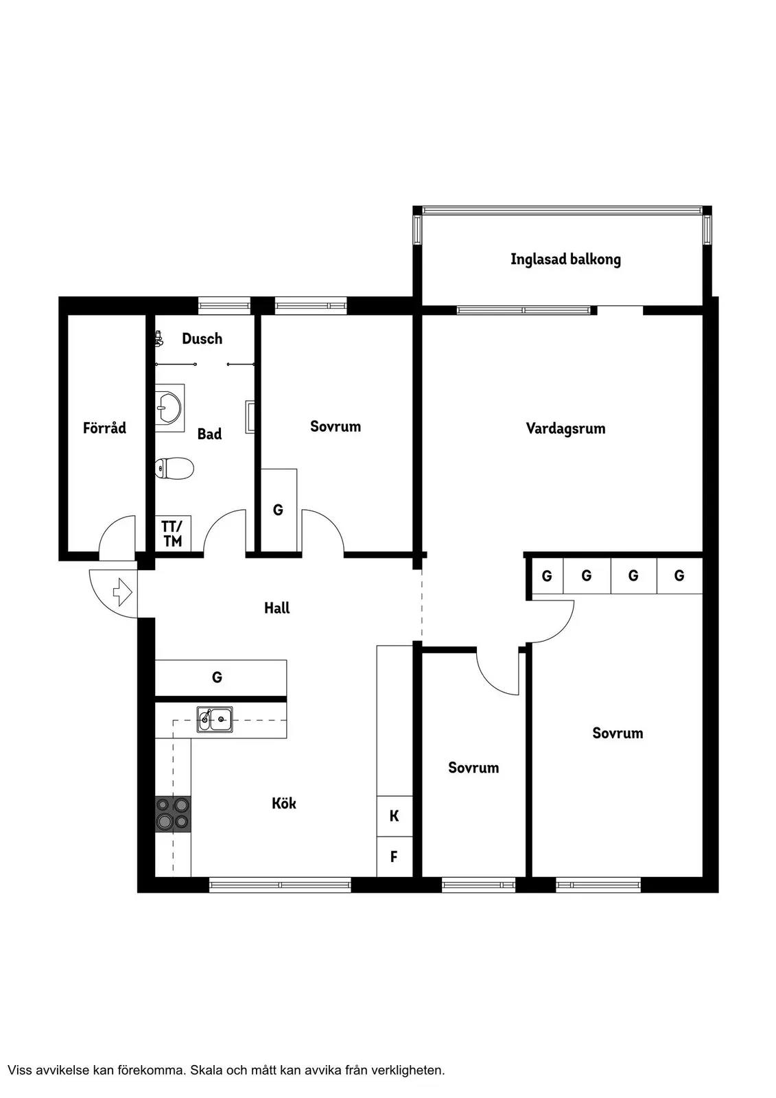 Floor plan for Tomtbergavägen 65