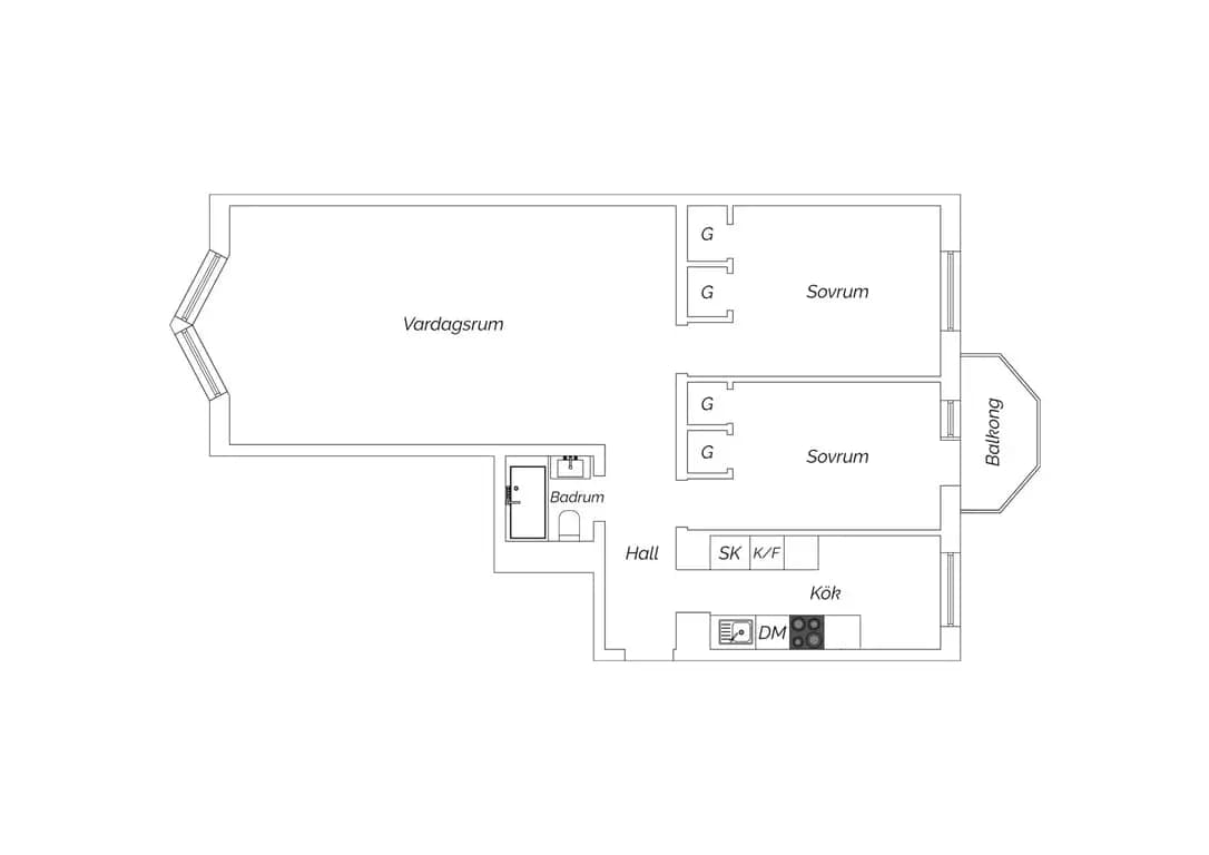 Planritning för Rådmansgatan 15D