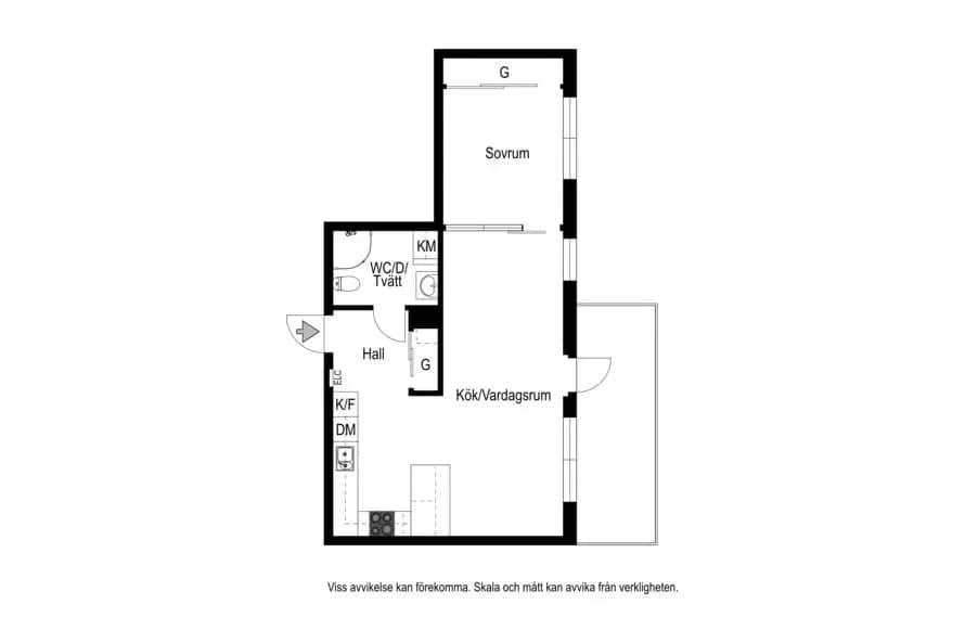 Floor plan for Klackgatan 9