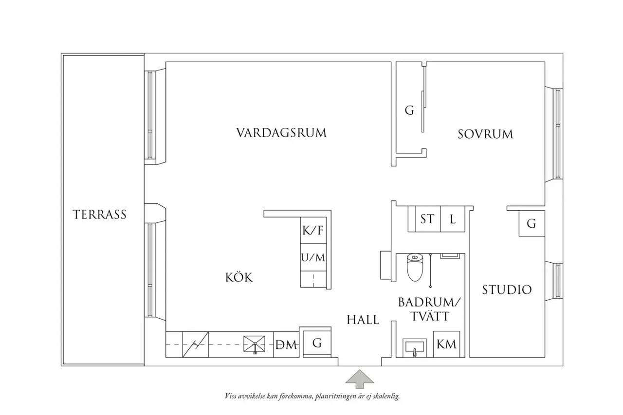 Planritning för Svängrumsgatan 71